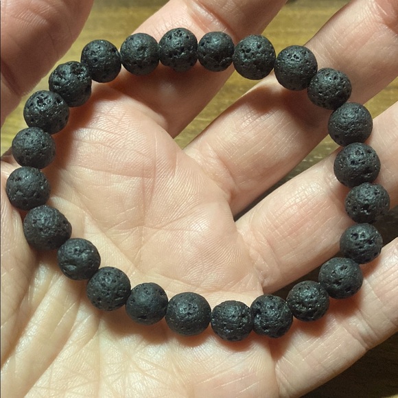 Hand Crafted Jewelry - Hand Crafted Lava Rock Stretch Bracelet